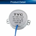 Bettomshin 2pcs Synchronous Motor Ac 110v 2 5-3rpm Turntable Cw Ccw Direction 4w Tyc-50 Double Flat Tapping Shaft