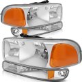 Aintier Automotive Headlight Assemblies Fit For Gmc Sierra 1500 1999-2006 For Classic 2007 Hd 2001-2003 2005-2006