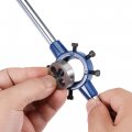 Uxcell Round Die Stock Handle Wrench Set 5 16-18 Unc Threading And 25mm Holder Fits 16mm-25mm Od M7-m8 Adjustable For Bolt