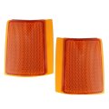 Front Upper Reflectors For Chevy C2500 K2500 1994 To 2000 Pair Driver And Passenger Side Dual Composite Headlights Gm2551148 