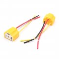 Uxcell 20pcs H4 Ceramic 3 Wires Harness Socket Car Fog Light Bulb Extension Connector