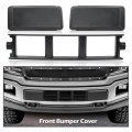 Front Bumper Lower Center Cover And Guards Pads End Caps For Ford F150 2018 2019 2020 Black Abs Plastic Replace Jl3z17b968bb
