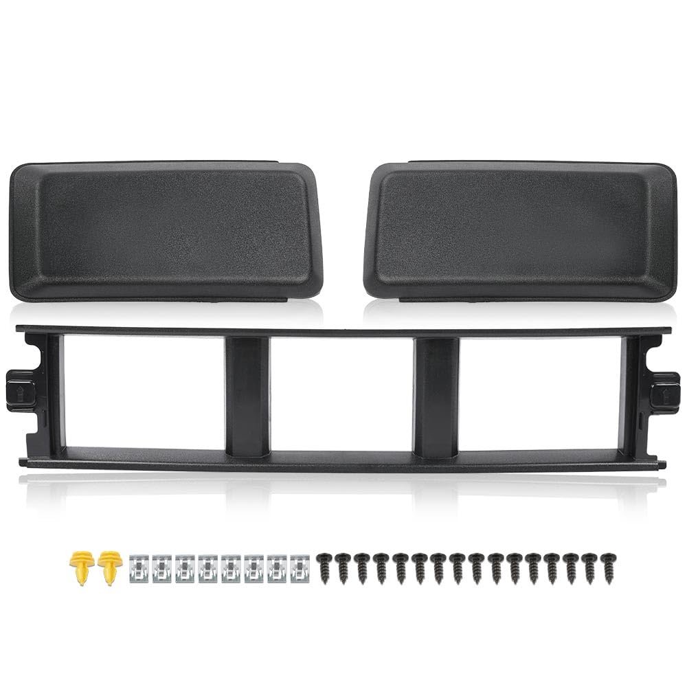 Front Bumper Lower Center Cover And Guards Pads End Caps For Ford F150 2018 2019 2020 Black Abs Plastic Replace Jl3z17b968bb