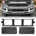 Front Bumper Lower Center Cover And Guards Pads End Caps For Ford F150 2018 2019 2020 Black Abs Plastic Replace Jl3z17b968bb