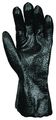 Mcr Safety 6212r Single-dipped Pvc Plasticsol Gloves With 12-inch Gauntlet And Interlock Lining Rough Black Large 1-pair 