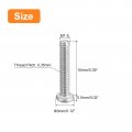 Uxcell M1 6-0 35 X 10mm 50pcs Flat Round Head Screws 304 Stainless Steel Phillips Drive Machine Hardware Fastener For Furniture