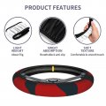 Foruidea Red Black Yin Yang Car Steering Wheel Cover Neoprene Automotive Anti Slip And Sweat Absorption Auto Wrap Fit Most Cars