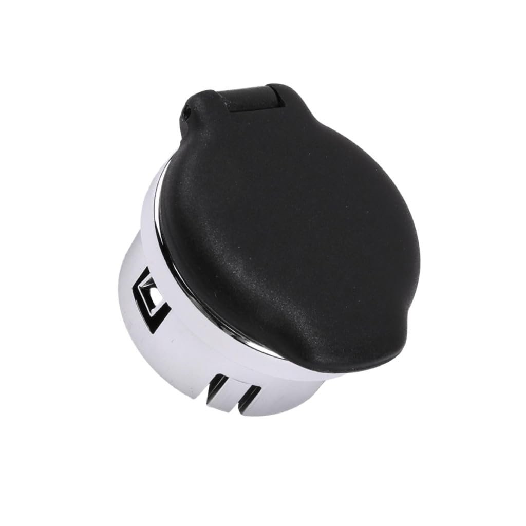 Power Outlet Cover For Chevy Silverado 3500 2011 To 2013 Ebony Plastic 0 87 Inside Diameter 1 06 In Outside Tether Attached