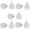 Computer Pc Case M3x7mm Aluminum Alloy Knurled Thumb Screws Silver Tone 10pcs 