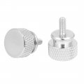 Computer Pc Case M3x7mm Aluminum Alloy Knurled Thumb Screws Silver Tone 10pcs