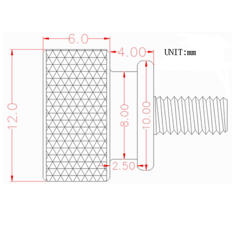 Computer Pc Case M3x7mm Aluminum Alloy Knurled Thumb Screws Silver Tone 10pcs