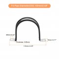 Uxcell 16pcs 63mm 2-1 2 Cable Clamp Rubber Pipe Strap Cushioned 304 Stainless Steel Hose U Shape Metal Tube Holder For Wire