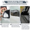 X Autohaux Pair Car Rear View Driver Passenger Side Mirror Cover Cap Replacement Black Carbon Fiber For Vauxhall Zafira B Mk2