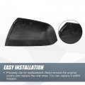 X Autohaux Pair Car Rear View Driver Passenger Side Mirror Cover Cap Replacement Black Carbon Fiber For Vauxhall Zafira B Mk2
