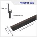 Uxcell Door Brush Bottom Sweep H-shape Aluminum Alloy Base With 1 6-inch Pp For Home Industrial 35-inch L Brown