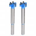 Forstner Wood Boring Drill Bit 18mm Dia Hole Saw Carbide Alloy Tip Steel Round Shank Cutting For Woodworking Blue 2pcs 