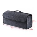 Collapsible Car Trunk Bag Felt Cloth Storage Large Capacity With Hooks And Loops Organizer Keeps Vehicle Organized Clean