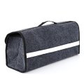 Collapsible Car Trunk Bag Felt Cloth Storage Large Capacity With Hooks And Loops Organizer Keeps Vehicle Organized Clean