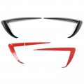 Ikon Motorsports Fog Light Trims For 2020-2023 Tesla Model Y Gloss Black Style Abs Plastic Driver Passenger Side Lamp