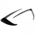 Ikon Motorsports Fog Light Trims For 2020-2023 Tesla Model Y Gloss Black Style Abs Plastic Driver Passenger Side Lamp