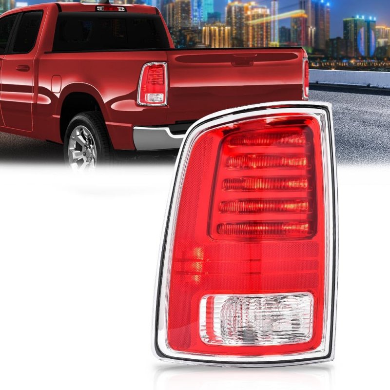 Led Taillights Taillamps Rear Brake Lights Left Driver Side W Bulbs For Dodge Ram 1500 2013-2018 2500 3500 2014-2018 68093079ac