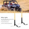 Flagpole Light 2pcs Whip Lights 340mm Long Amber Lighted Antenna Lamp For Atv Utv