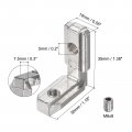 Uxcell 20 Pcs T Slot L-shape Interior Inside Corner Connector With M6 Screws And Wrench For 3030 Series Aluminum Extrusion