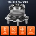 Ocpty New Wheel Hub Bearings Rear Axle 5 Lugs With Abs Compatible For Infiniti Ex35 G25 M35h Q70 370z 2007-2017 Oe 512151 Pack