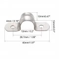 Uxcell 12mm 0 5 Rigid Pipe Strap 2 Holes 304 Stainless Steel Tension Tube Clip Clamp 10pcs