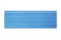 3x12 Hand Painted Stripe Glass Subway Wall Tile For Kitchen And Bathroom Backsplash Shower Accent Blue Sky Sample Piece 