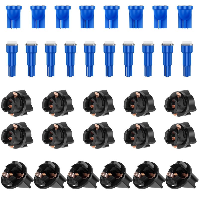 16pack Blue Led Light Kits Bright Instrument Panel Gauge Cluster Dashboard Bulbs With Twist Lock Socket Fit For 1997-2006 Jeep