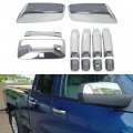 Chrome Mirror Cover 4 Door Handle Tailgate Camera Hole For 2014-2018 Chevy Silverado Gmc Sierra 