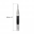 Uxcell Automatic Center Punch 6-inch Spring-loaded Hole Puncher Marker Hand Tool Adjustable Black Silver Tone For Wood Metal
