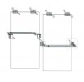 Gordon Glassa Chrome Finish Towel Bar Base Brackets And Clear Acrylic For Frameless Shower Doors 1 8 5 32 36 1 4 Thick Glass