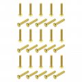 Uxcell Brass Hex Bolts M6x30mm 30pcs Fully Thread Grade 4 8 Solid Hexagon Head Bolt Machine Screws For Machinery