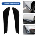 Fydun 2pcs Rear Bumper Lip Splitter Canard Protector 40cm Anti Collision Diffuser Universal Vehicles Glossy Black