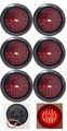 4 In Red 32 Led Stop Tail Turn Lights With Grommets 6 Pack For Trucks Trailers And Rvs 12v Waterproof Polycarbonate Rear Lamps 