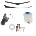 Wflnhb Electric Motor Universal Utv Windshield Wiper Kit With Washer Pump Replacement For Golf Cart Can Am X3 Etc Polaris