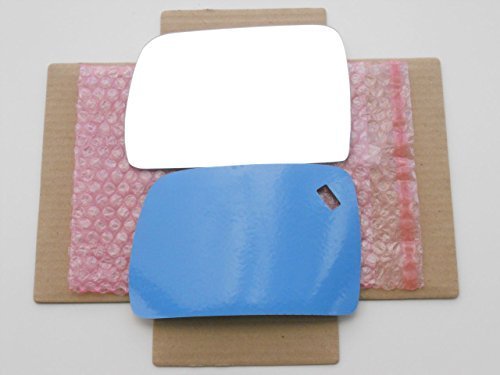 Mirror Glass For 2000-2006 Bmw X5 Driver Side Left Lh 8 In Diagonal With Full Size Adhesive Flat Trapezoid Shape