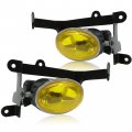 Hecasa Front Bumper Driving Fog Lights Compatible With 2006-2008 Honda Civic 2dr Coupe Lamps Switch Pair Yellow Lens Replace