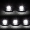 Auto Dynasty Compatible With Ford F150-f450 5 X Led Cab Roof Top Lights Wiring Switch Black Housing White