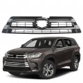 Waltyotur Grill Front Bumper Upper Grille Silver Replacement For Toyota Highlander 2017 2018 2019 To1200425 531010e230