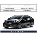 Spieg Driver Side Mirror Replacement For Hyundai Elantra 2014-2016 Power Heated Turn Signal Light Paintable Black 6pin Left