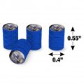 White Horses And Hawk Valve Stem Caps For Tire Rim Wheel Aluminum Blue