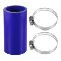 1 Set 42mm 65 Id 100mm 3 94 Length 0 Degree Blue Car Silicone Hose With Clamps Coolant Universal 