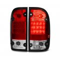 For 2001-2004 Toyota Tacoma Premium Led Tail Light Lamp Rosso Red Lens Driver Passenger Side 
