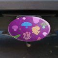 Psychadelic Magic Mushroom Fungi Fungus Pattern Oval Tow Trailer Hitch Cover Plug Insert