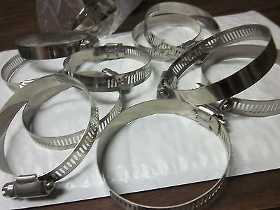 3" GOLIATH INDUSTRIAL TOOL 10pc 3" CLAMP STAINLESS STEEL HOSE CLAMPS 2-1/2" 
