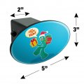 Gumby In Santa Hat With Gifts Here Comes The Fun Oval Tow Trailer Hitch Cover Plug Insert