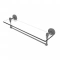 Allied Brass Ta-1tb 22 Tango Collection Inch Vanity Integrated Towel Bar Glass Shelf Matte Gray 